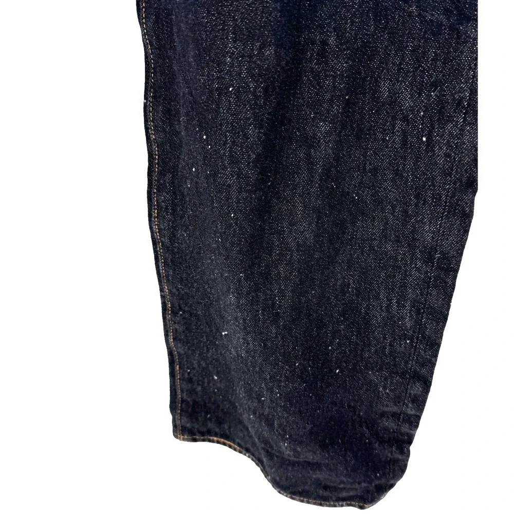 Levis 501 Jeans Men's 42X30 Straight Button‎ Fly Dark Wash Black Preppy Skater